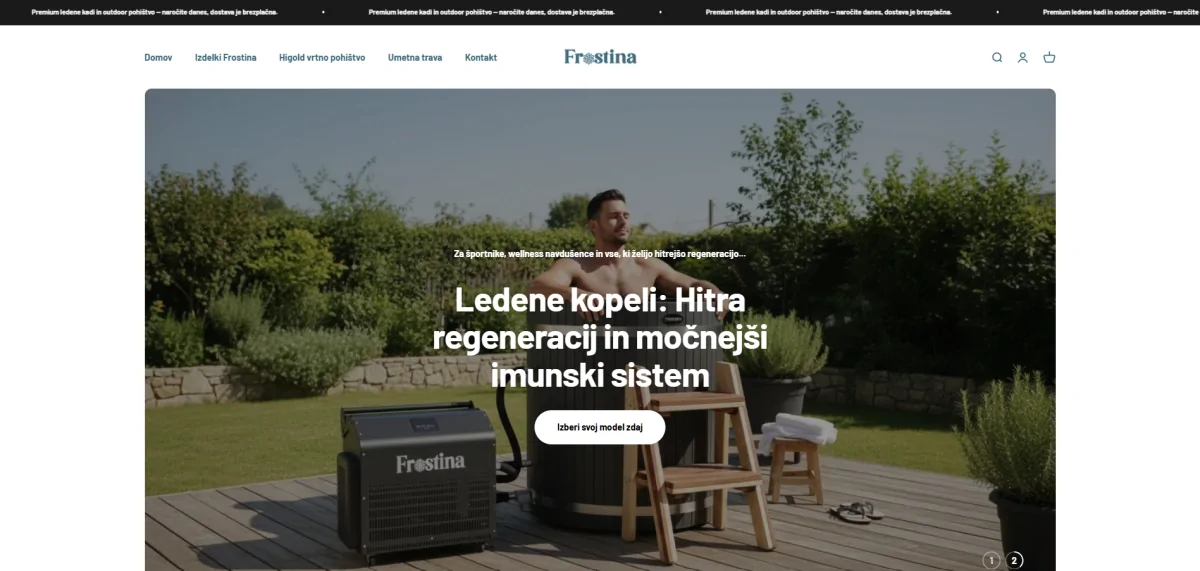 Spletna stran Frostina